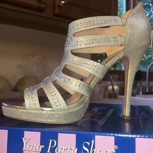 Silver juliane prom shoes
